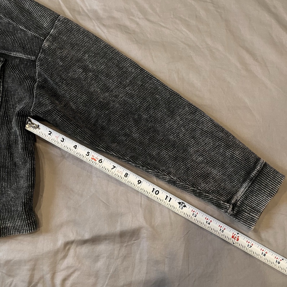 Pilcro Crop Oversized Jacket Black Acid Wash 90s Y2K Style XS Grunge Cotton - Picture 3 of 9